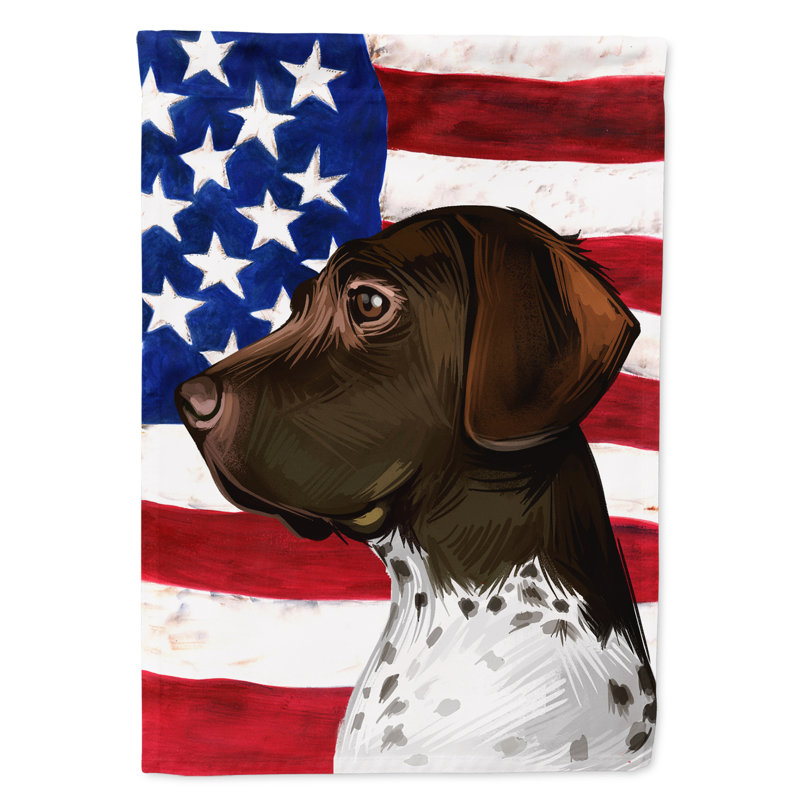 Polyester à 2 côtés 28 x 40 po drapeau maison, Pointeur danois