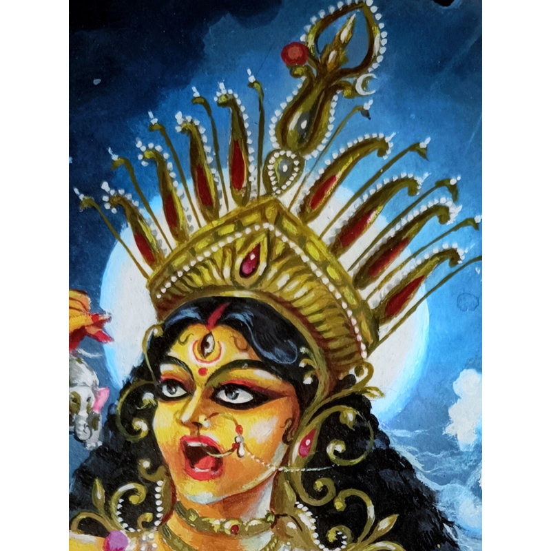 Kamini assis | Acrylique sur toile | Par Debasish Mazumder