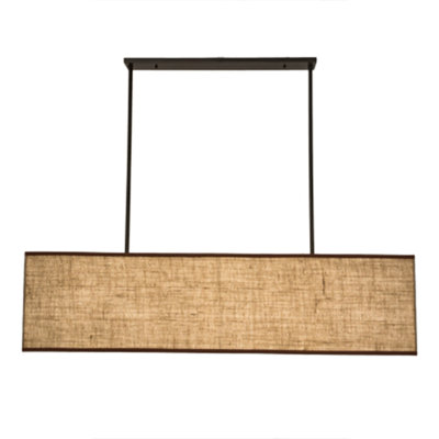Luminaire suspendu rectangulaire unique à 5 lumières Quadrato