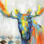 Orignal abstrait coloré, reproduction sur toile