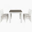 Ensemble de table de salle à manger extensible en bois 7 pièces avec tiroirs et chaises rembourrées confortables, parfait pour les réunions de famille et diverses occasions