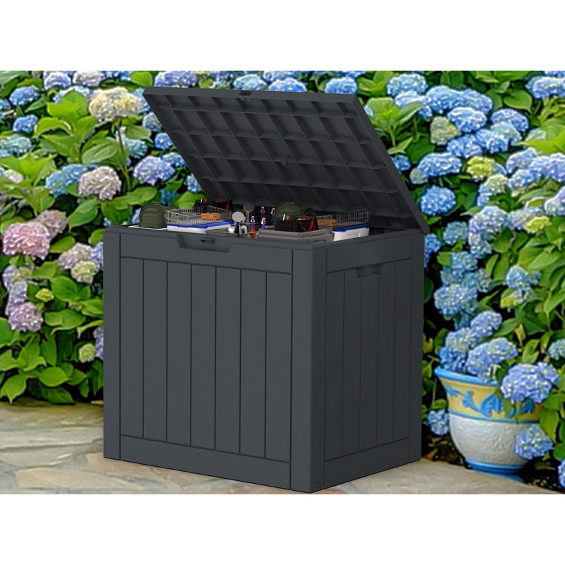 Outdoor Deck Storage Box – 28-260 Gallon Durable, Weatherproof & Lockable Resin Cabinet for Patio & Garden, Black