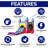 HeroKiddo Jelly Bean Castle Commercial Grade Bounce House Water Slide with Splash Pool (with Blower)