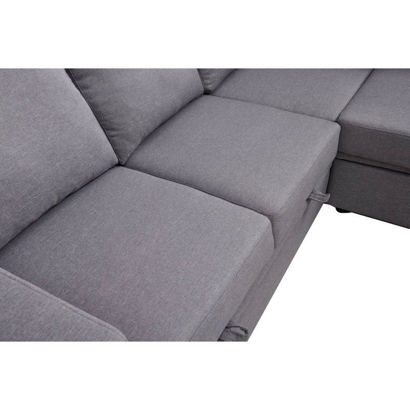 Canapé-lit modulaire, Polyester gris