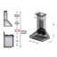 48" 700 CFM Ducted Wall Mount Range Hood in Black Stainless Steel
