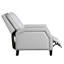 Chaise inclinable moderne avec chenille grise, dossier amovible, profondeur de 21 po en métal renforcé à l'intérieur