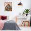 Tigre féroce sur cadre flottant rose, design par Kim Allen-109480034-109480037