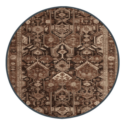 Machine Washable Persian Brown Area Rug