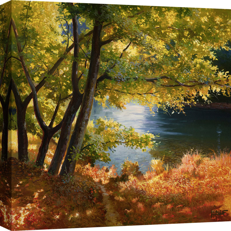 On the River 1 Piece Wrapped Canvas Wall Art, 70 cm H x 70 cm W
