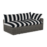 Montecito 75.25" Wide Outdoor Wicker Left Hand Facing Loveseat with Cushions