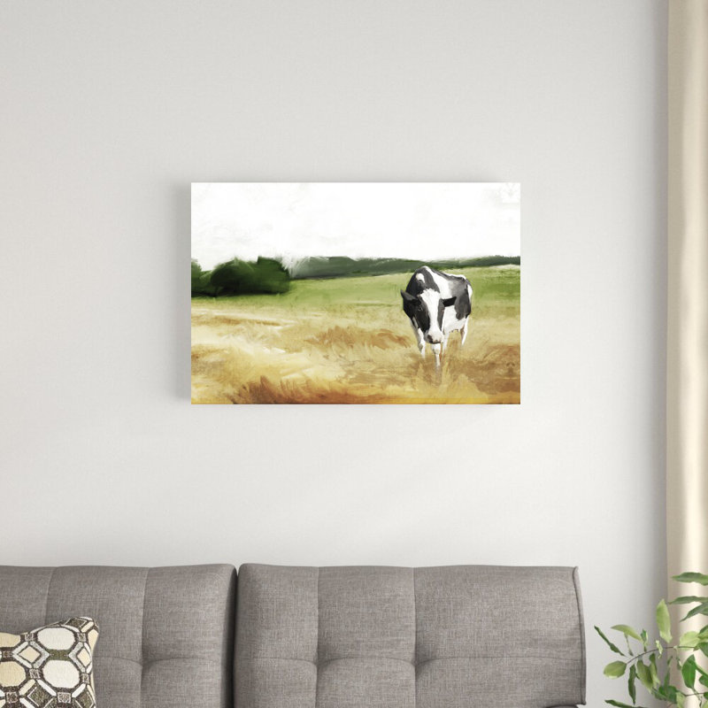 " Cow Field " Painting Print, 20" H x 30" W