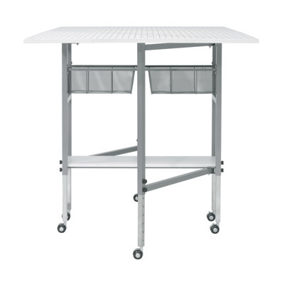 58.5'' x 36.75'' Foldable Split Top Table with Wheels