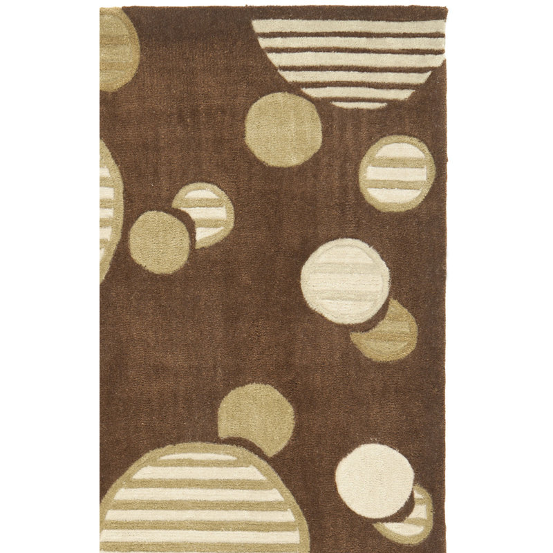 Tapis géométrique touffeté à la main Modern Art, Carré 7 pi