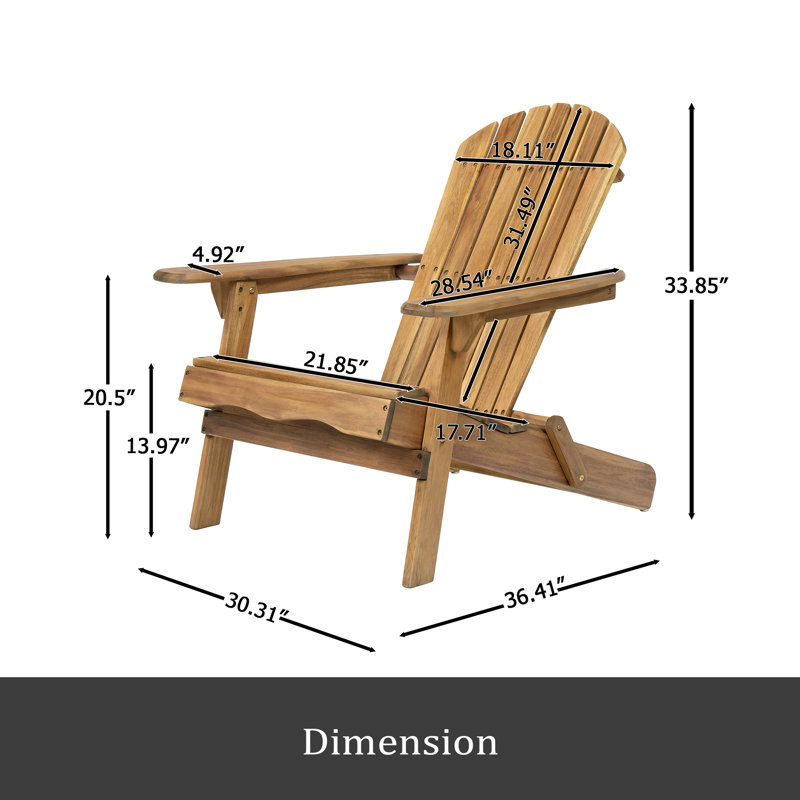 CHAISE ADIRONDack, Naturel