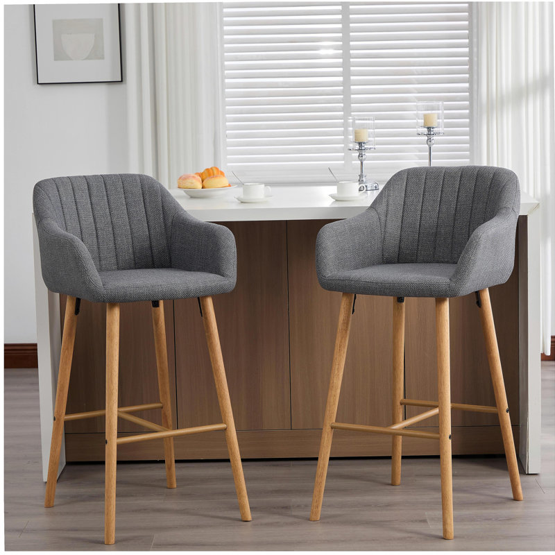 Ensemble de 2 tabourets de bar Modern, Gris