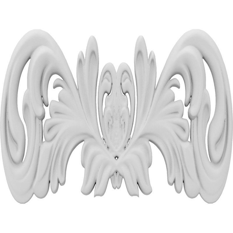 Rosette Fulton, H 1,5 po x l 2 po x P 0,25 po