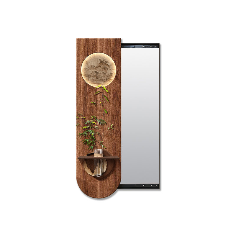 Art mural brun grès forme libre, H 45,28 po x l 12,6 po