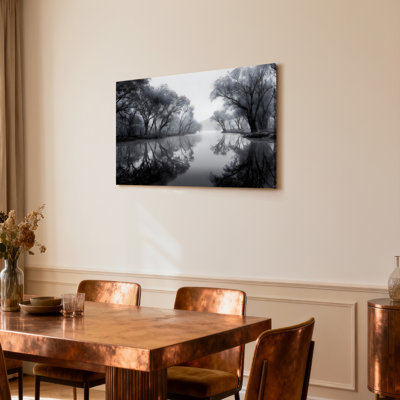 «Misty Forest Reflections», ensemble de 1 reproduction d'art sur toile tendue