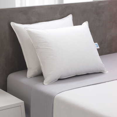 Oreiller de soutien moyen en fibres et duvet