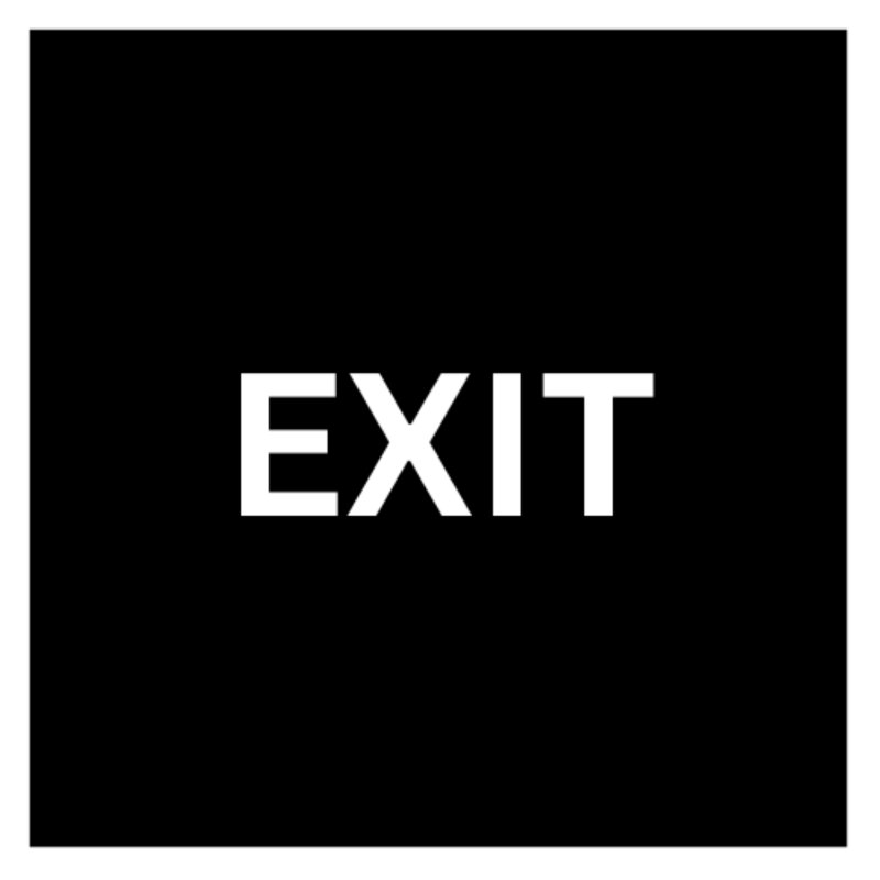 Exit Sign in Black and Blue , Blue