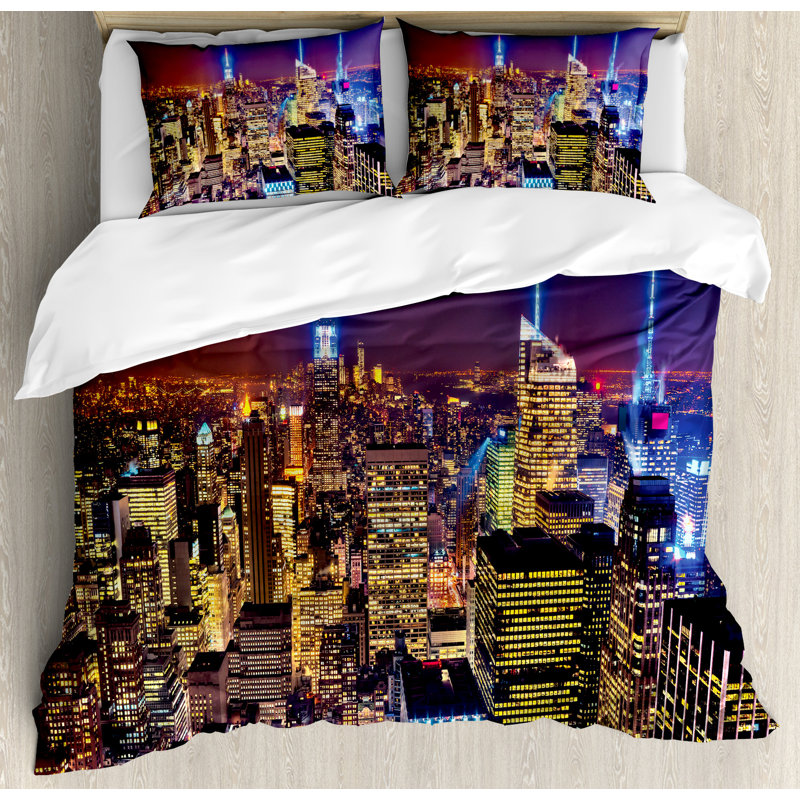 New York Modern & Contemporary Polyester Duvet Cover, Queen