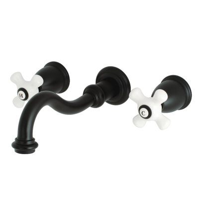 Restoration Double Handle Wall Mounted Tub Spout