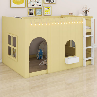 Dreamy Loft Bed Built-in LED Light String