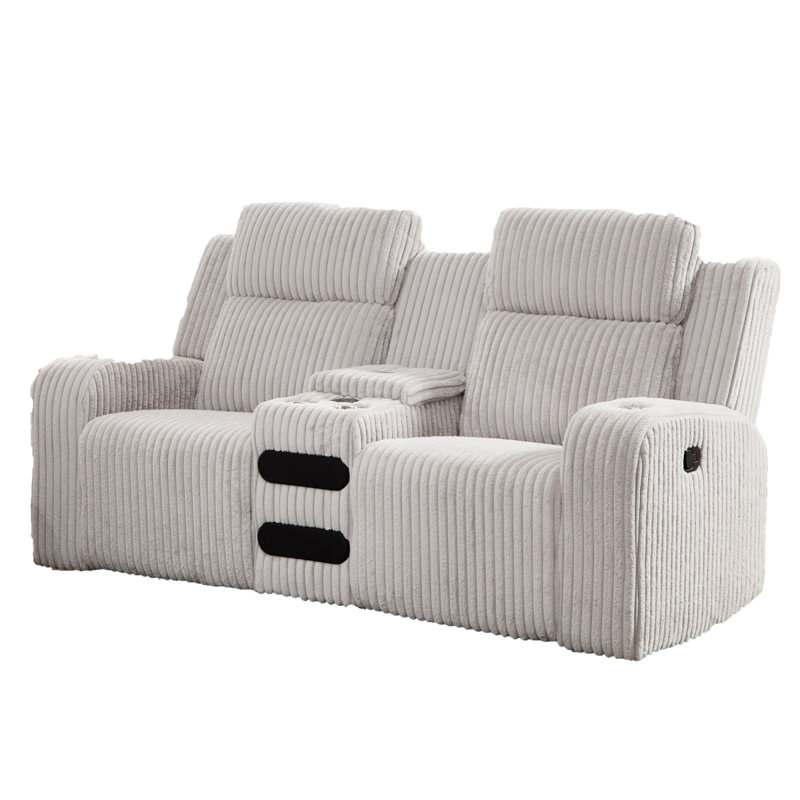 Ensemble de canapé inclinable en velours côtelé de qualité supérieure, confort moderne pour le divertissement à domicile