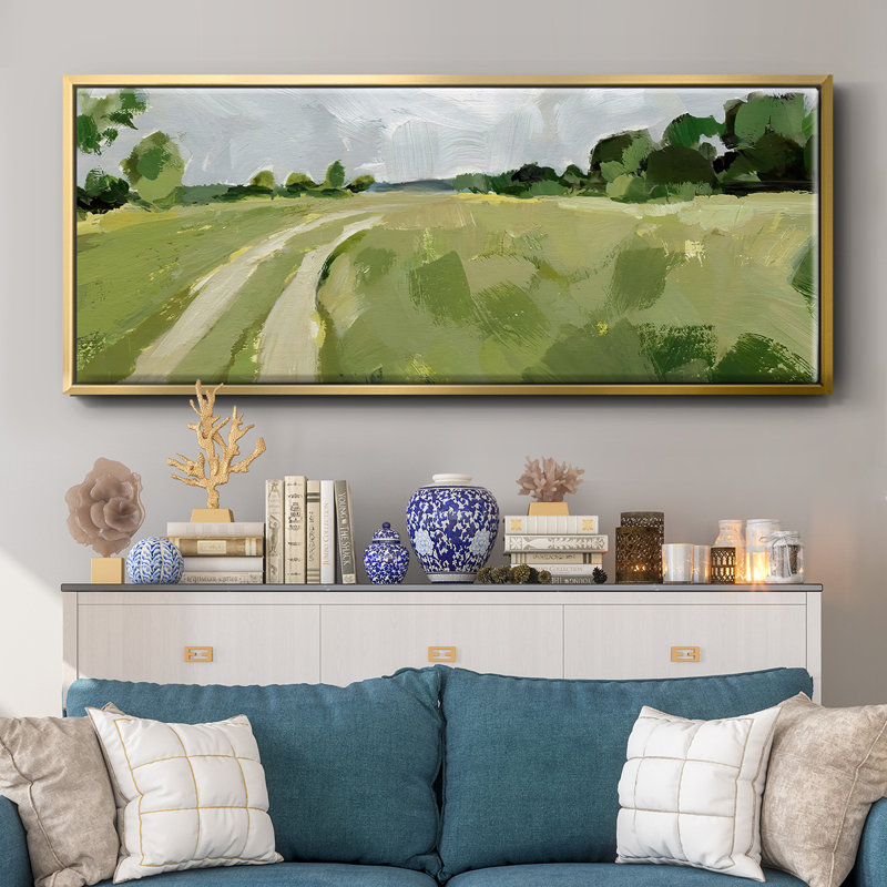 Meadow Trail I - Framed Canvas, 8" H x 20" W