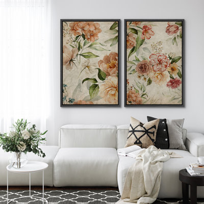 Floral Elegance Classic Botanical Vintage Illustrations Rustic Decor Living Room Decor BRC185