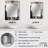 Soft Colors Shapes And Lines Marble V - Modern Rectangular Wall Mirror-1452151512