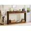 Table de rangement 70,1 po à motif ondulé avec tiroirs; une table d'appoint mince en bois qui peut être placée derrière un canapé-27088589