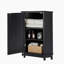 Armoire de rangement noire en coin Triangle-1667704626