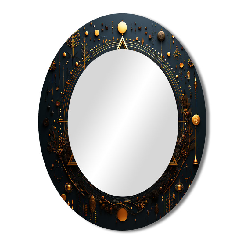 Miroir mural ovale antique, 43 po x 33 po