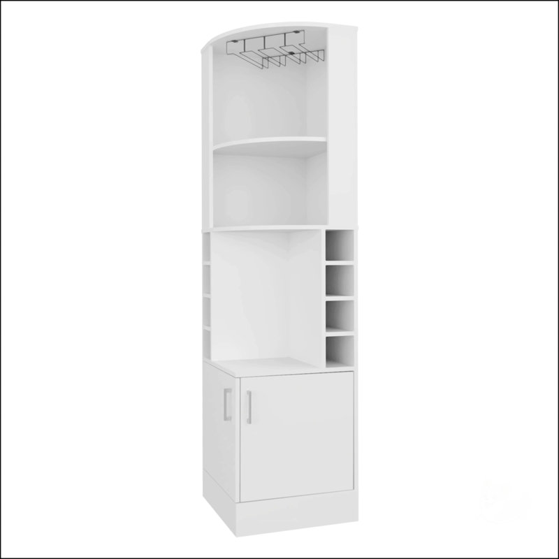 White Corner Bar Cabinet