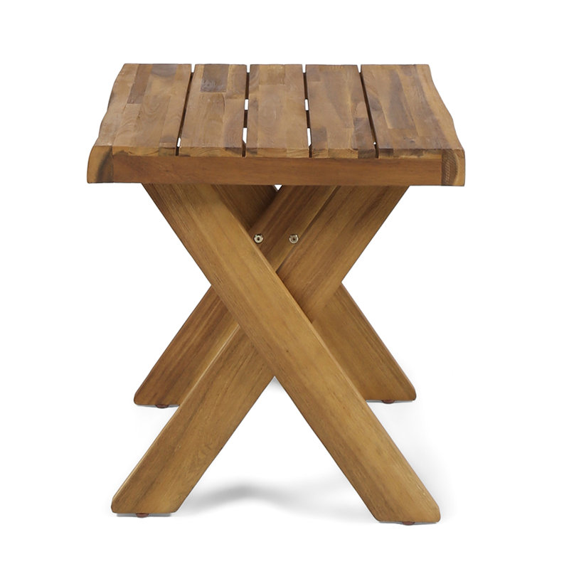 Sandblast Wood Outdoor Table - 18" X 18", 18.19" High, Rustic Appeal For Patio Finish, Entertainment