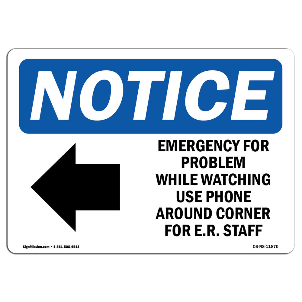Problem Sign Post SignMission Emergency or Problem While Waiting Sign with Symbol | Wayfair