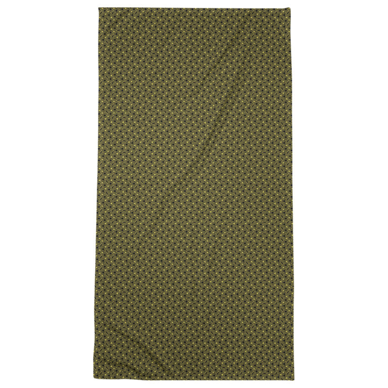 Serviette de bain hexagonale classique en treillis, Jaune / noir