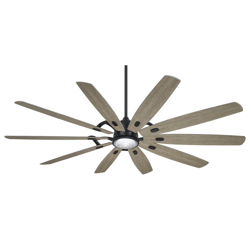84'' Barn H2O 10 - Blade Indoor/Outdoor LED Smart Standard Ceiling Fan with Remote Control and Light Kit Included