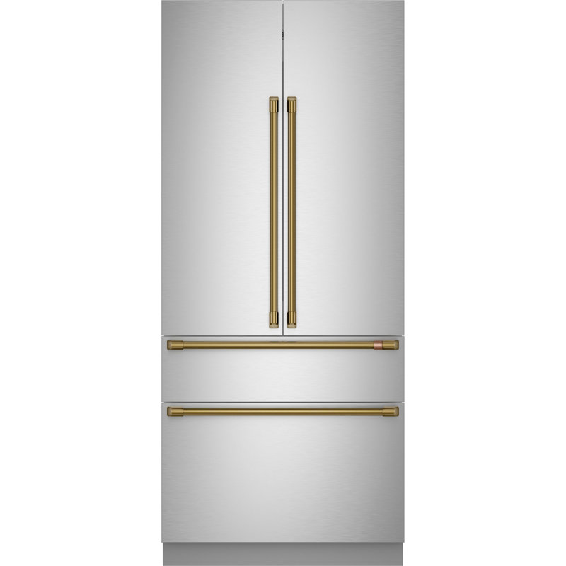 40" Refrigeration Handle Kit, Brushed Brass