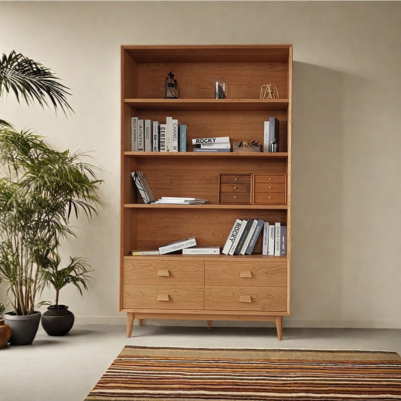 Bibliothèque minimaliste de style européen
