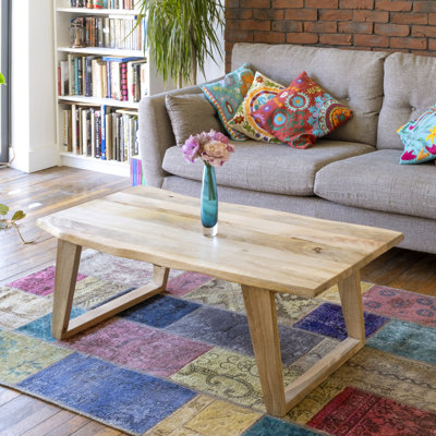 Tommen Solid Wood Sled Coffee Table