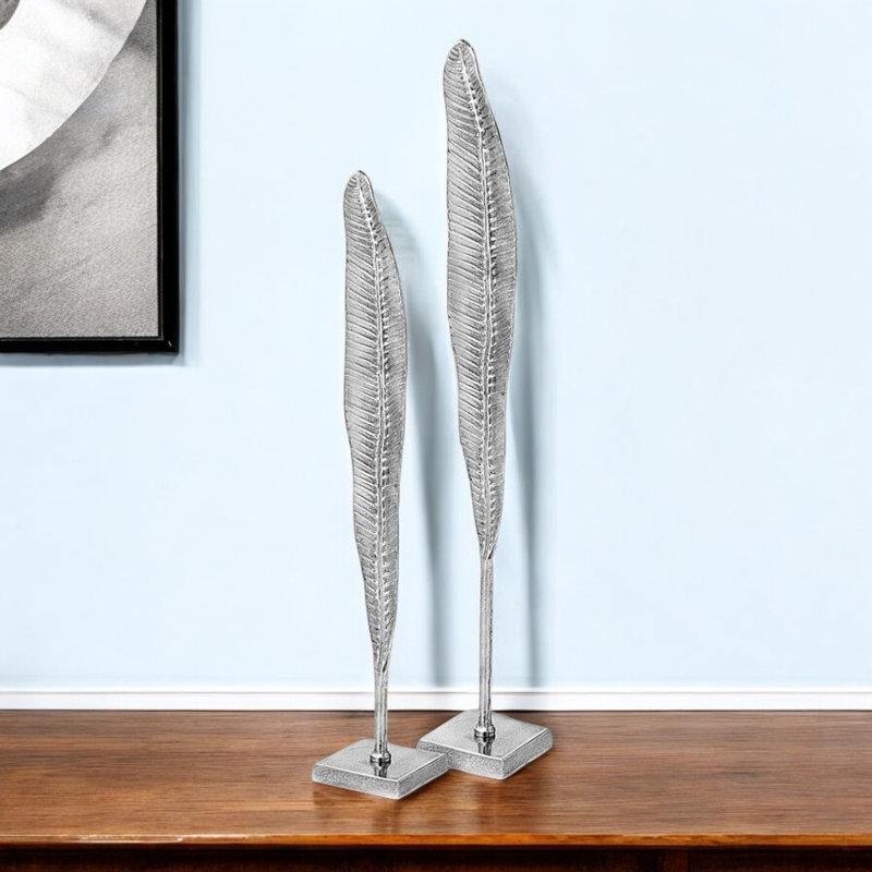 Sculpture de table en aluminium 2 pièces 33 po Cantara