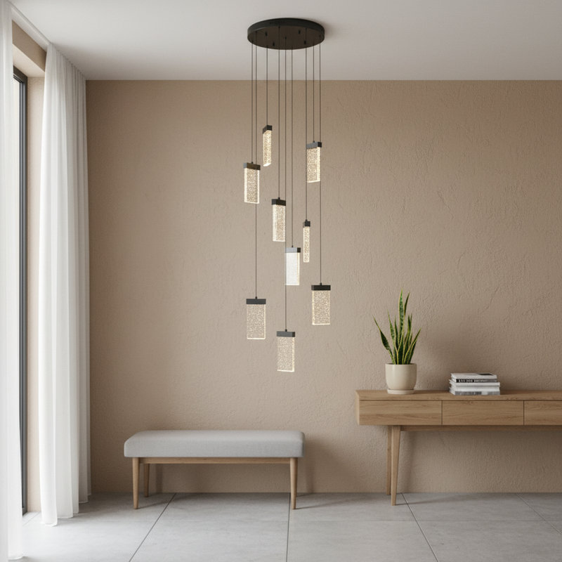 Lustre perceus moderne 9 lumières