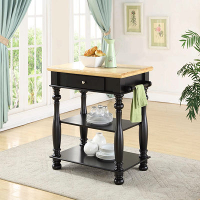 Îlot de cuisine noir
