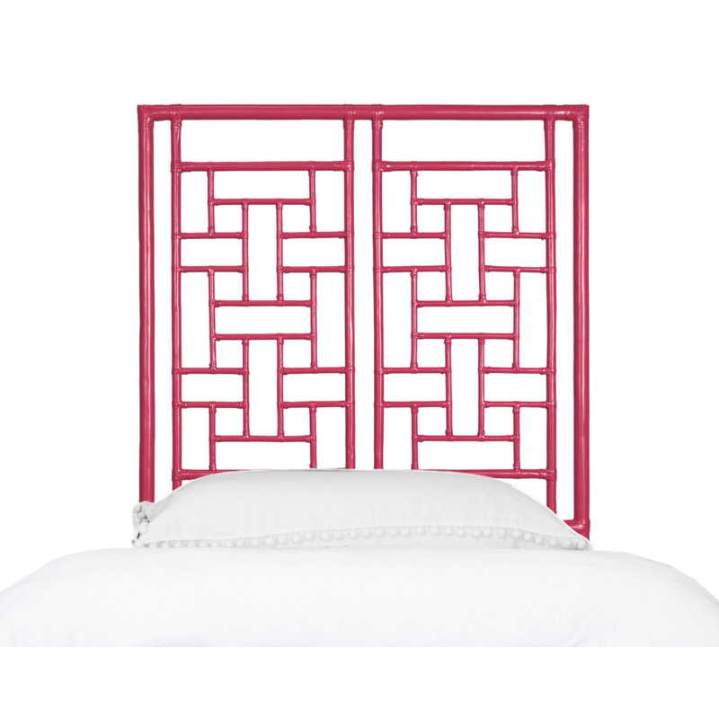 Ohana Rattan Open-Frame Headboard, Hot Pink, Twin
