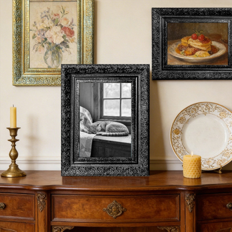 Cadre de table noir 1pc pour photos et décor 11 po x 14 po, Black, 1, L 11 po x H 14 po