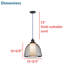 Luminaire suspendu pour dôme simple 1 lumières