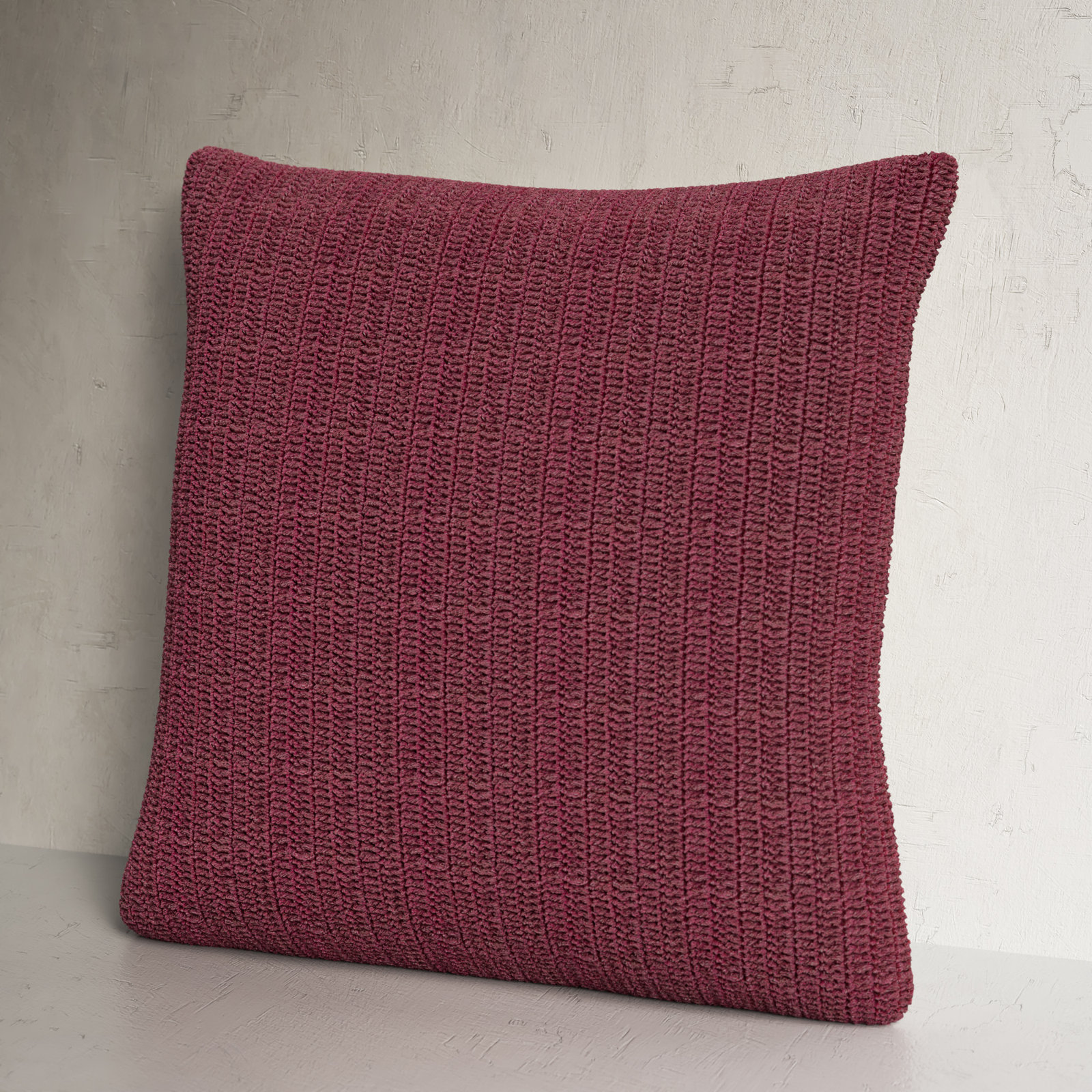 Rowan 22" x 22" Cotton Throw Pillow, Square 22", Brown