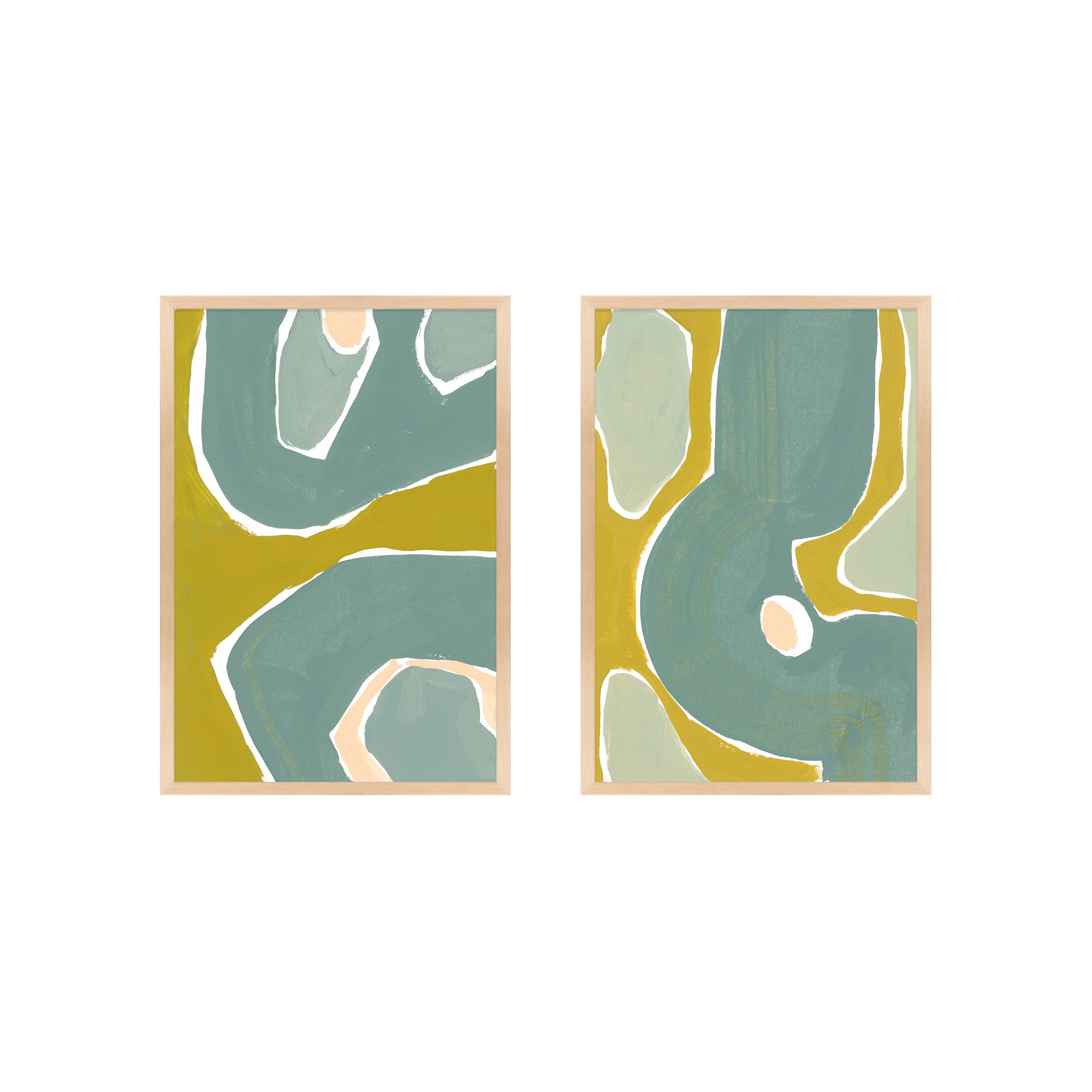 Green On Green by Andrea Stokes, Light Brown, 25" H x 17.5" W x 1.25" D